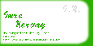 imre mervay business card